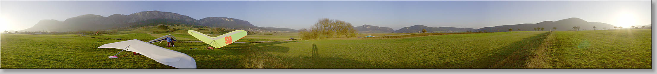 Panorama of the landing area close to Maiersdorf