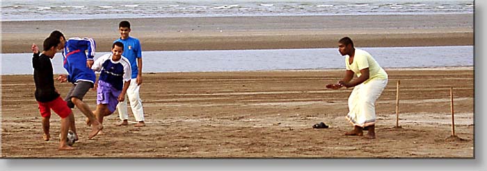 soccer players at Al-Sawadi beach