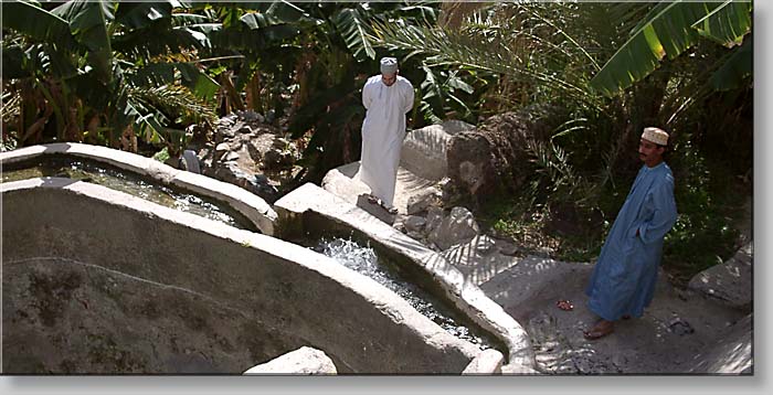 with Ya'qoub at a Falaj at Misfah al-Ibriyeen