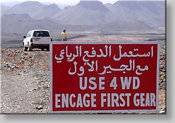 bilingual warning of steep descend bilingual warning of steep descend