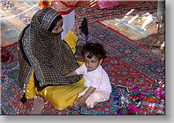 young Bedouin mother with her son