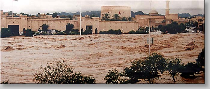 flood after heavy rain at Nizwa - 18.4.1998