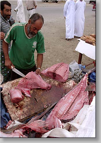 selling tuna at Bidbid